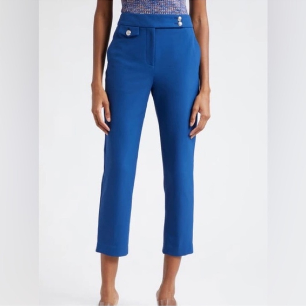 VERONICA BEARD Renzo Stretch Straight Crop
Pants in Cerulean